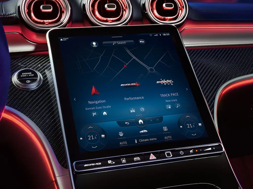 Visualizador central con estilos de visualizado específicos de AMG