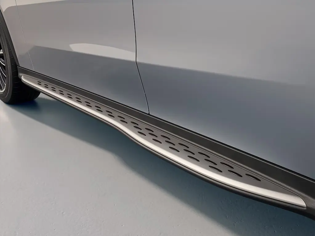 Estribos en efecto aluminio con tacos de goma